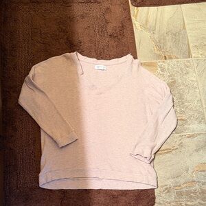 Velvet Blush V-Neck Sweater